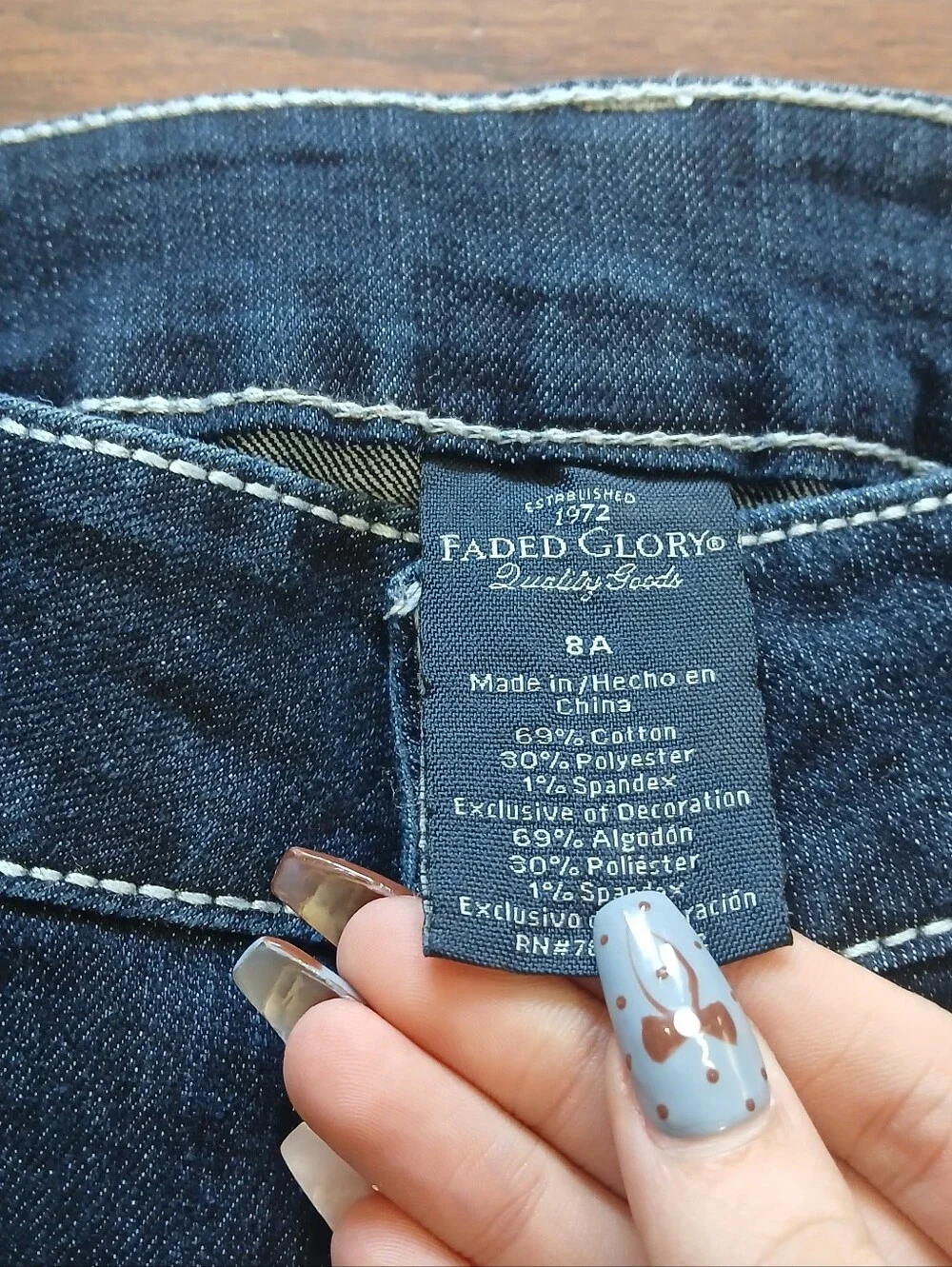 Faded Glory Dark Blue Boot Cut Jeans